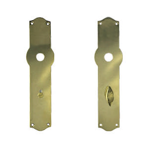 Lång tallriksset L41 utan rosett G WC Boda cc72 Mässing Polerad Utan lack Ø15 215x41x3