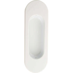 Skjutdörrskupa 3921 Oval Vit Zamak 40x150/102x26x11mm