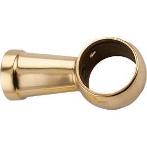 Räckeshållare 327 Mässing Polerad med lack 33mm