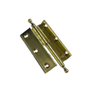 Skåpgångjärn V-formad böjd med figur Mässing Polerad med lack 60XØ6 mm
