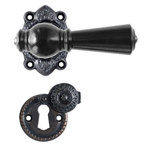 Dörrhandtag Østerbro 670, Äldre dörrar, Svart, Oxiderad svart