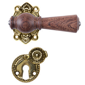 Dörrhandtag Østerbro 670, Nya dörrar, Mahogny, Mässing Polerad Utan lack