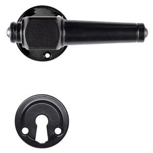 Dörrhandtag Svanemølle 671 med genomgående skruvar (1770A) Svart Svart