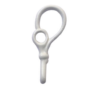 Anverfer Retro Stängd med öljett Vit Lack 61x23mm