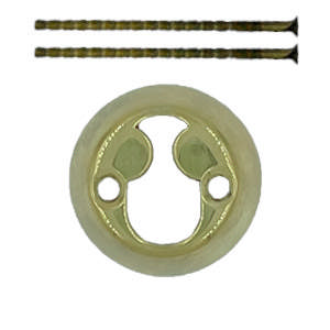 Cylinderring Rococo Mässing Polerad Utan Lack 20mm Ø50