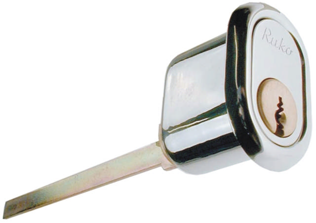 Ruko RD2628 Oval cylinder för lådlås med tillbehör Bl Krom
