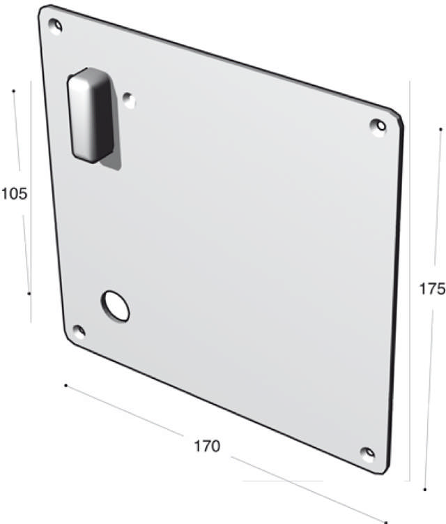 Ruko-Line Company skylt, m/ vändare m. cyl., Vänster