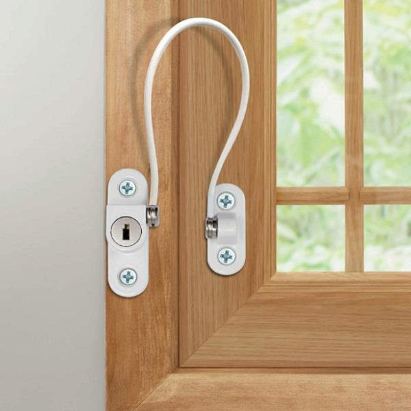 FÖNSTERLÅS, OVAL MODELL, KROMPLATERAD, M/SS-304 WIRE - 190MM