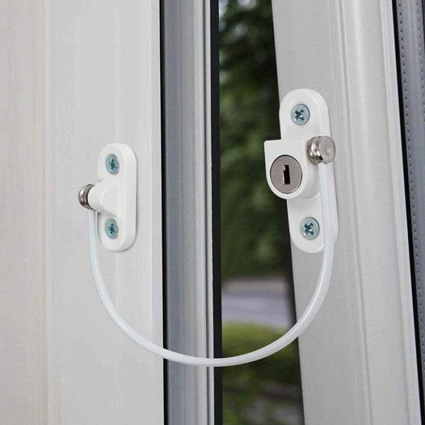 FÖNSTERLÅS, OVAL MODELL, VIT, M/SS-304 WIRE - 190MM